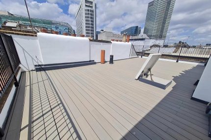 Convenient ladder hatch access to a Westminster roof terrace, creating a seamless transition from indoor to outdoor living.