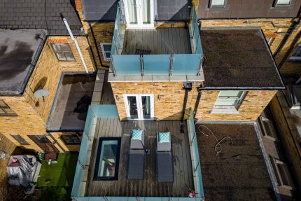 High-quality flat roof conversion designed to create a functional and beautiful new outdoor terrace.