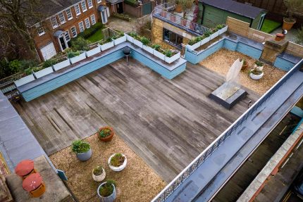 Professional felt roof replacement project completed by a London flat roofing specialist.