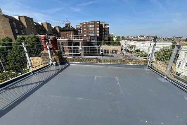 Flat Roof Conversion Builders Contractors Notting Hill Composite Decking Metal Railings 360 Views