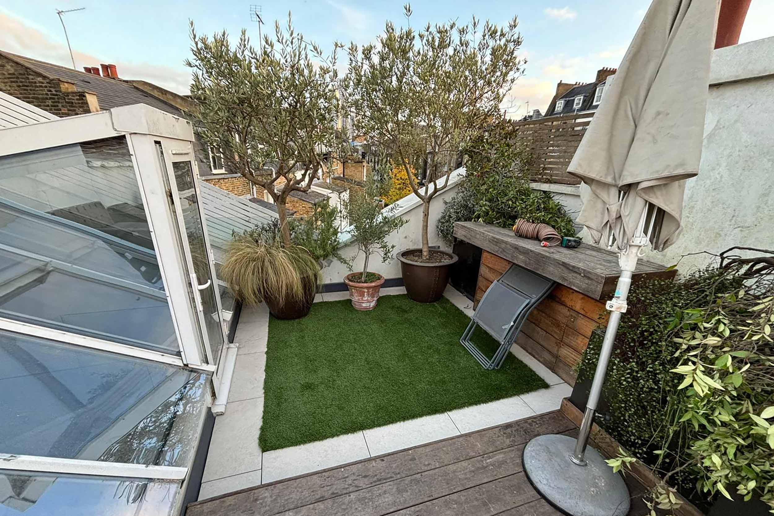 Balcony Roof Garden Pimlico London Decking Tiles Rooftop Builder Designer Contractor Planning Permission Building Regulations Terrace Specialist