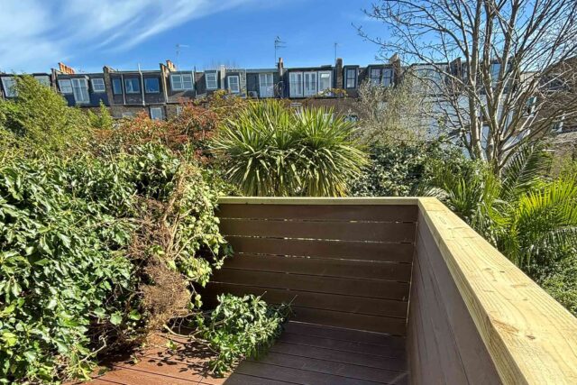 Flat Roof Terrace Renovated Refurbished Brown Decking Richmond Specialist Builders Contractors