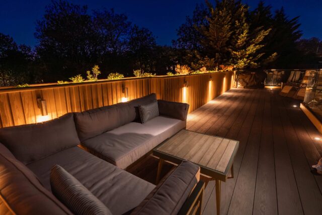 London flat roof converted into an outdoor living space with premium decking